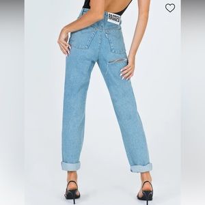 RAGGED PRIEST BUTT CUT JEAN LIGHT BLUE